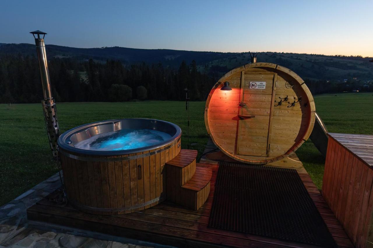 Witowianskie Domki Z Kominkiem, Jacuzzi I Sauna Dzianisz Luaran gambar