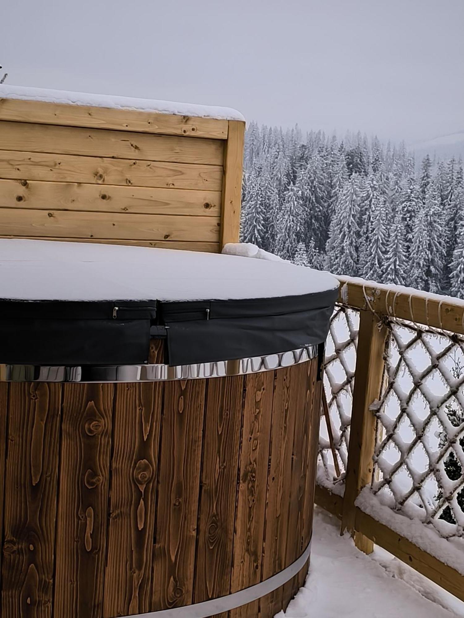 Witowianskie Domki Z Kominkiem, Jacuzzi I Sauna Dzianisz Luaran gambar